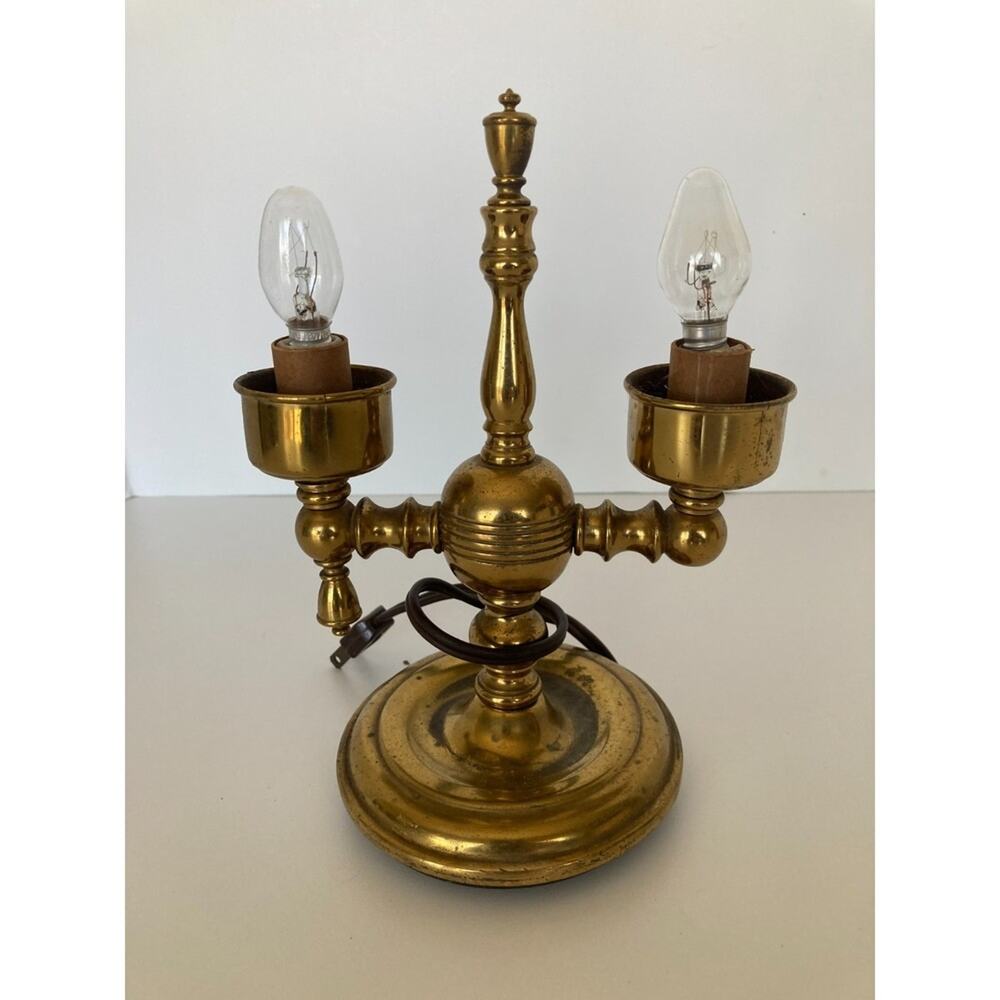 Vintage Underwriters Laboratories Inc Brass Lamp Tower Craftsman Inc Issue 15358